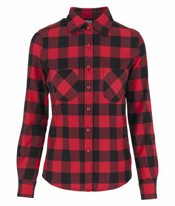 Ladies Checked Flanell black-red 3